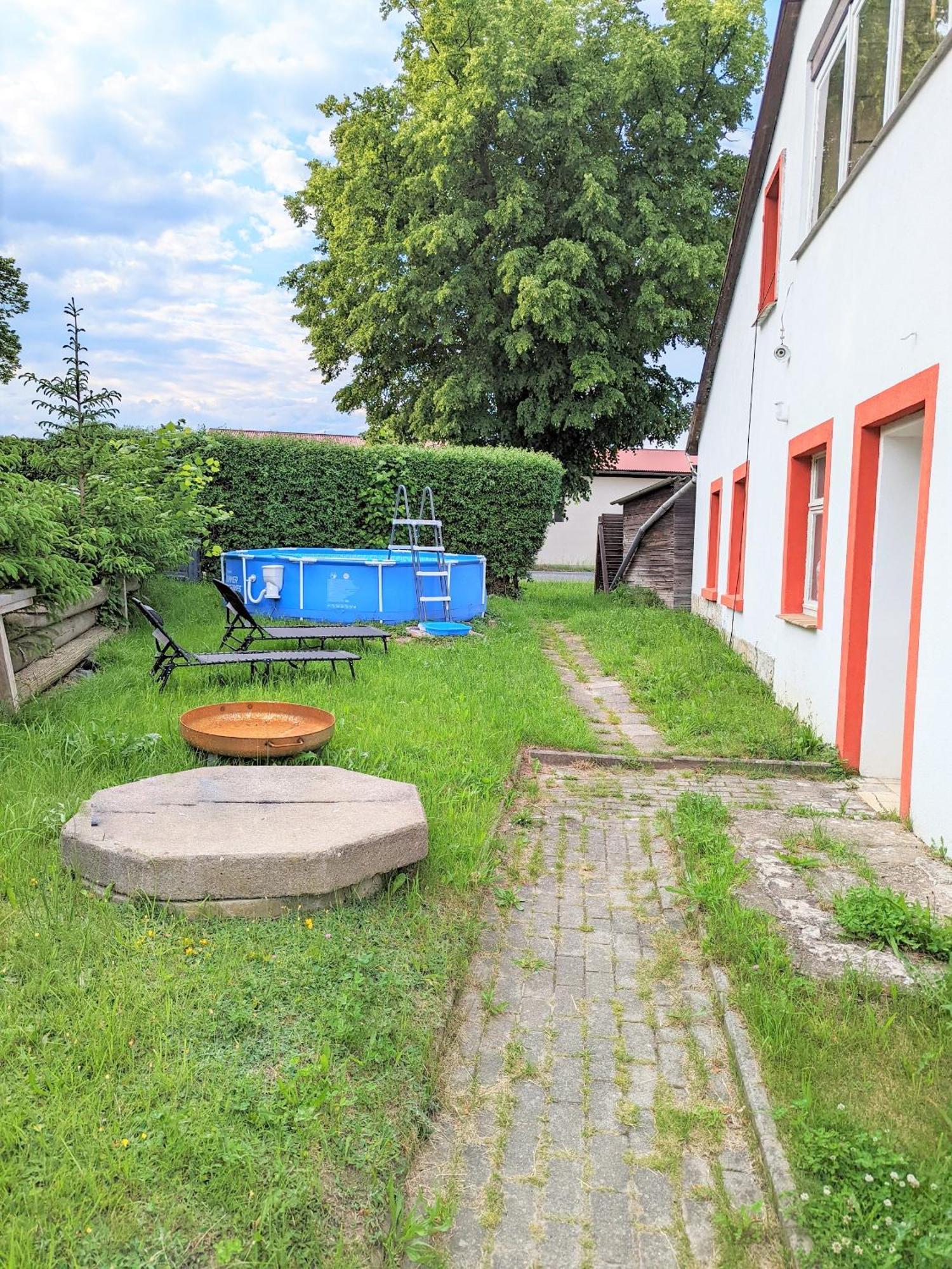 W5 - Urlaubsmagie - Wohnung Mit Grill, Terrasse & Pool Lichtenhain  Exterior photo